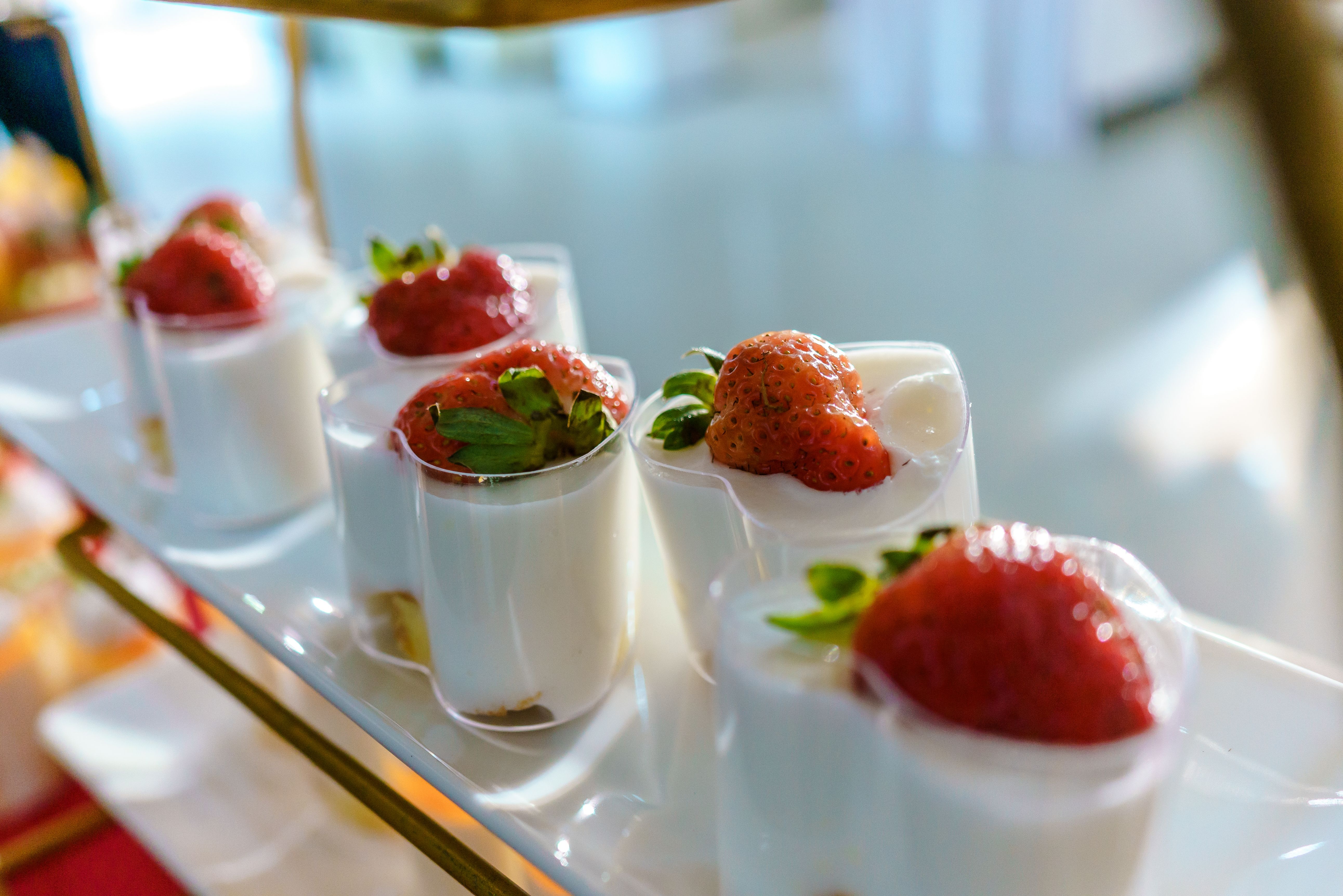 Strawberry dessert cups for catering across the Houston area